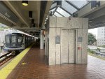 Northbound Metrorail train at Brickell Station